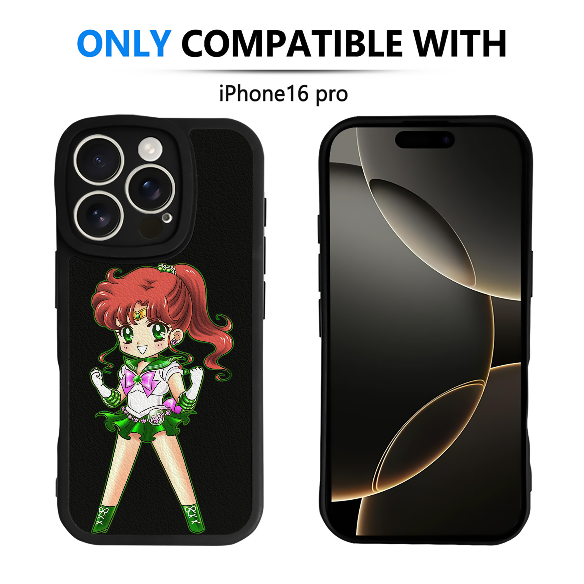 （画像用） 美少女戦士セーラームーン 木野 まこと きの まこと Sailor Moon Kino Makoto （セーラージュピター；Sailor Jupiter） 【iPhone 16シリーズ対応】シリコンスマホケース（レザー調） 材質：シリコン